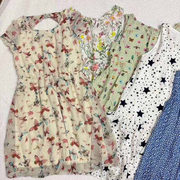 Lot of 5‎ Dresses Girls Size 7-8Y H&M Rachael Chloe Summer Butterfly Stars - Picture 3 of 5